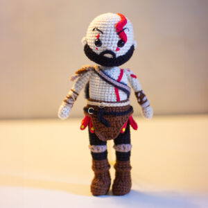 kratos crochet doll