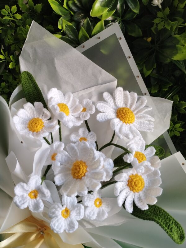 daisies flower bouquet crochet