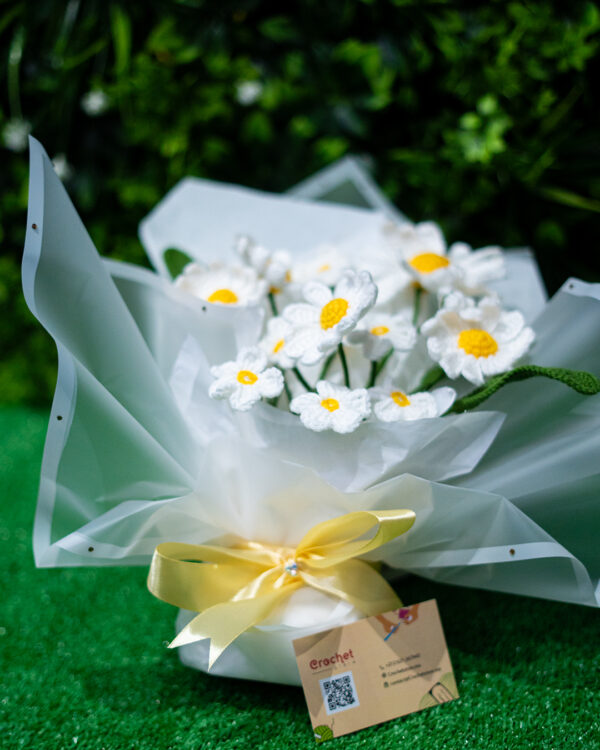 daisies flower bouquet crochet