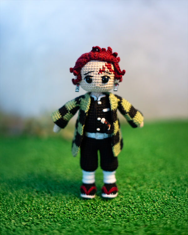 Crochet Tanjiro Kamado Doll – 19 cm