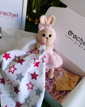 crochet pink bunny