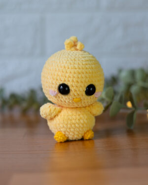 Crochet Fluffy Chick Doll – 10 cm