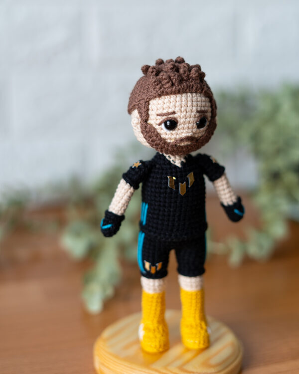 Messi Fortnite Skin Crochet Doll – 18 cm