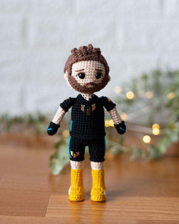 Messi Fortnite Skin Crochet Doll – 18 cm
