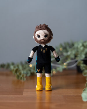 Messi Fortnite Skin Crochet Doll – 18 cm