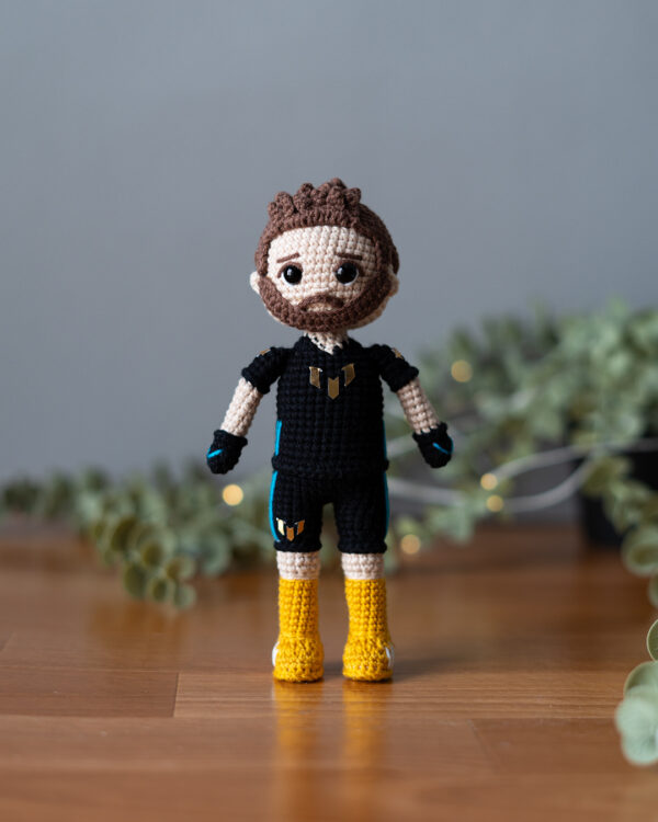Messi Fortnite Skin Crochet Doll – 18 cm