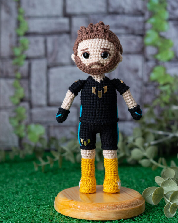Messi Fortnite Skin Crochet Doll – 18 cm