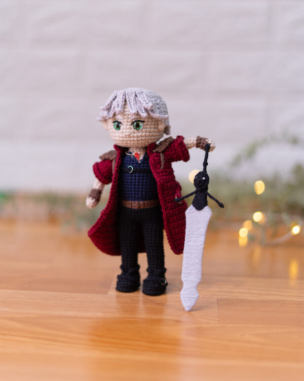 Dante Crochet Doll – Devil May Cry Inspired – 19 cm