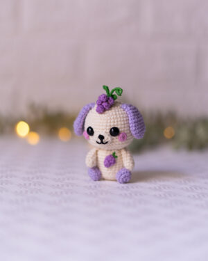 Grape Puppy Crochet Doll – 10 cm