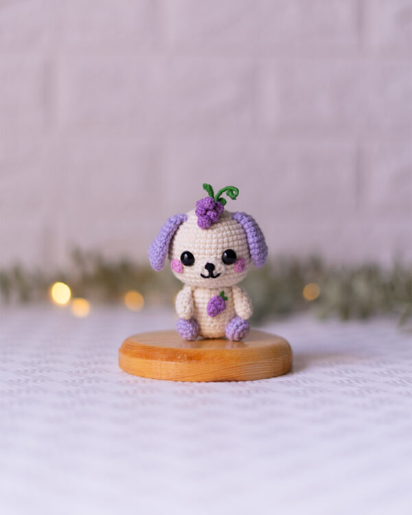 Grape Puppy Crochet Doll – 10 cm