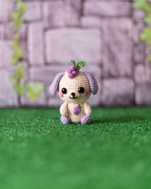 Grape Puppy Crochet Doll – 10 cm