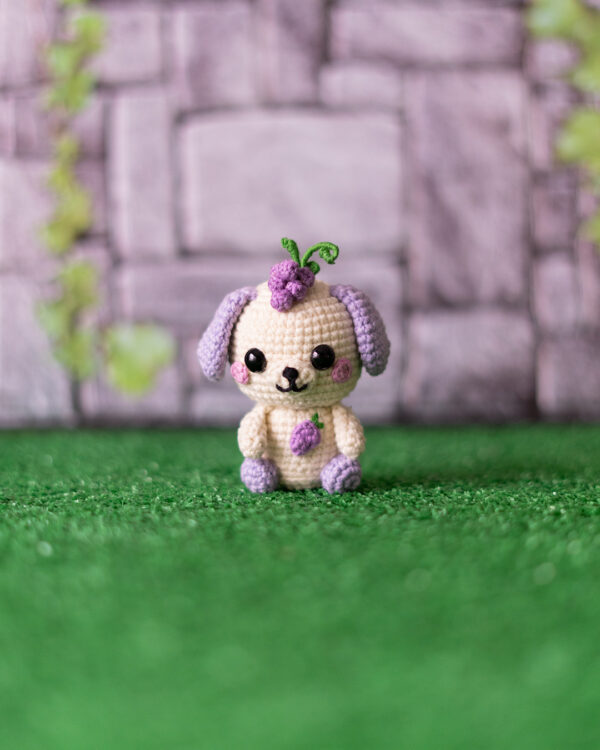 Grape Puppy Crochet Doll – 10 cm