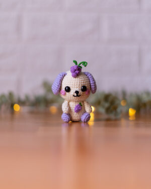Grape Puppy Crochet Doll – 10 cm