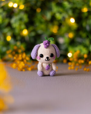 Grape Puppy Crochet Doll – 10 cm