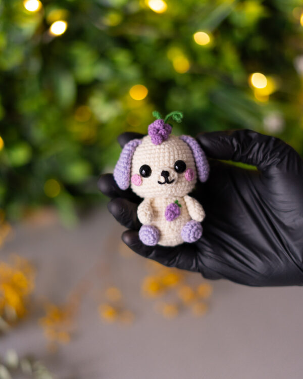 Grape Puppy Crochet Doll – 10 cm