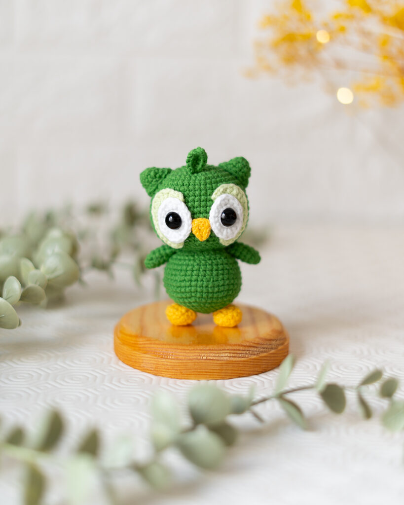 Duolingo Crochet Doll – 10 cm Handmade Amigurumi Plush
