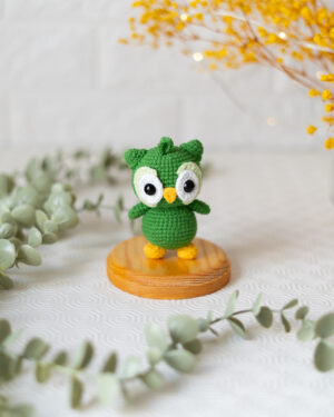 Duolingo Crochet Doll – 10 cm Handmade Amigurumi Plush