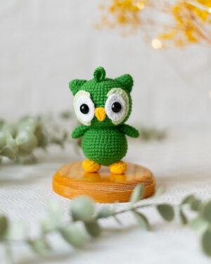 Duolingo Crochet Doll – 10 cm Handmade Amigurumi Plush