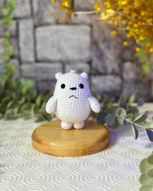 Handmade crochet We Bare Bears – 8 cm Set: Panda, Ice Bear & Grizzly