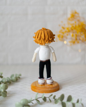 Denji Crochet Doll – Chainsaw Man Inspired – Handmade 19cm Anime Plush