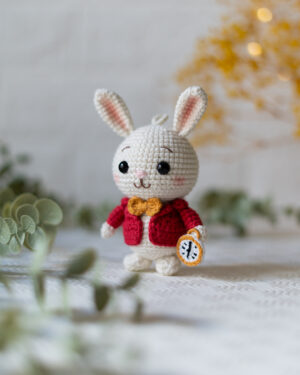 Alice in Wonderland – White Rabbit Crochet Doll