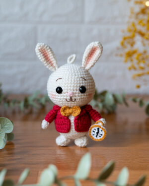 Alice in Wonderland – White Rabbit Crochet Doll