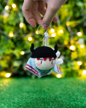 G-Dragon Inspired Crochet Keychain – Handmade K-Pop Idol