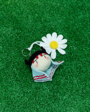 G-Dragon Inspired Crochet Keychain – Handmade K-Pop Idol