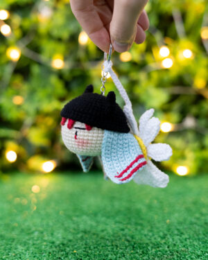 G-Dragon Inspired Crochet Keychain – Handmade K-Pop Idol