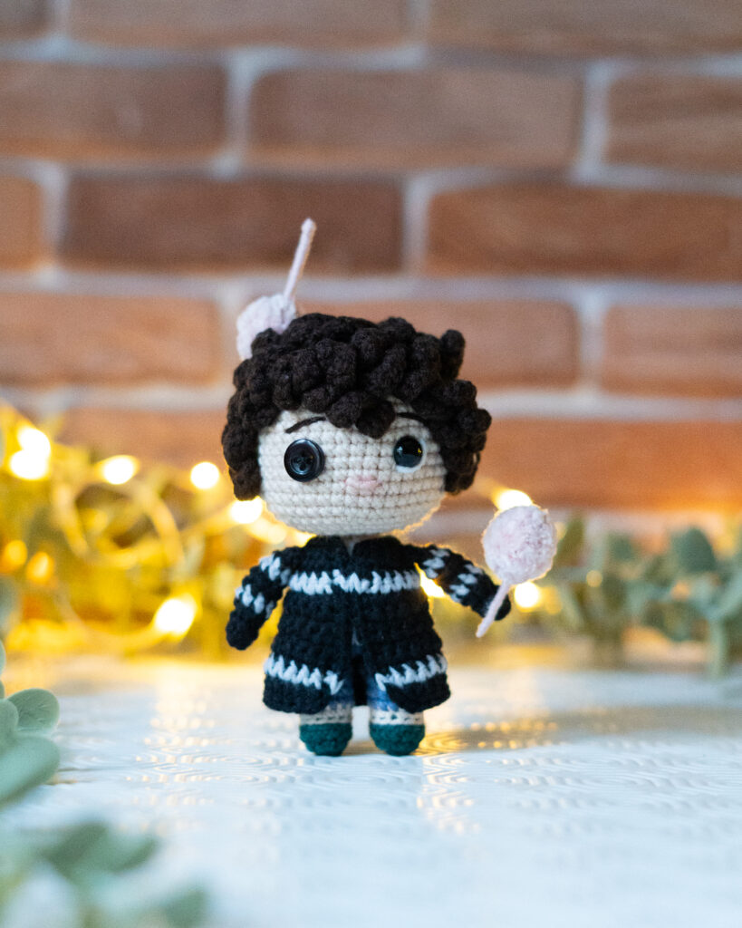 Wybie Lovat Crochet Doll – Coraline Inspired Handmade Amigurumi – 13cm Keychain