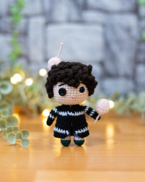 Wybie Lovat Crochet Doll – Coraline Inspired Handmade Amigurumi – 13cm Keychain