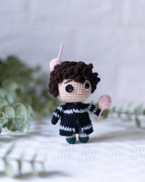 Wybie Lovat Crochet Doll – Coraline Inspired Handmade Amigurumi – 13cm Keychain
