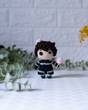 Wybie Lovat Crochet Doll – Coraline Inspired Handmade Amigurumi – 13cm Keychain