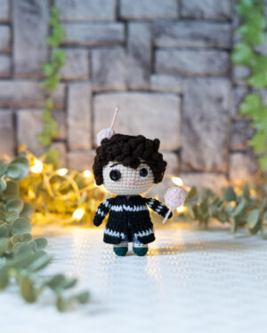 Wybie Lovat Crochet Doll – Coraline Inspired Handmade Amigurumi – 13cm Keychain