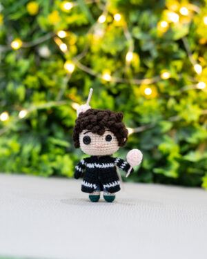 Wybie Lovat Crochet Doll – Coraline Inspired Handmade Amigurumi – 13cm Keychain