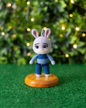 Judy Hopps Zootopia Crochet Doll – Handmade 13cm Bunny Amigurumi